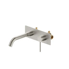 Wall Mounted Basin Faucet – Solid Brass Concealed Vanity Mixer-AB002106 Brushed Nickel