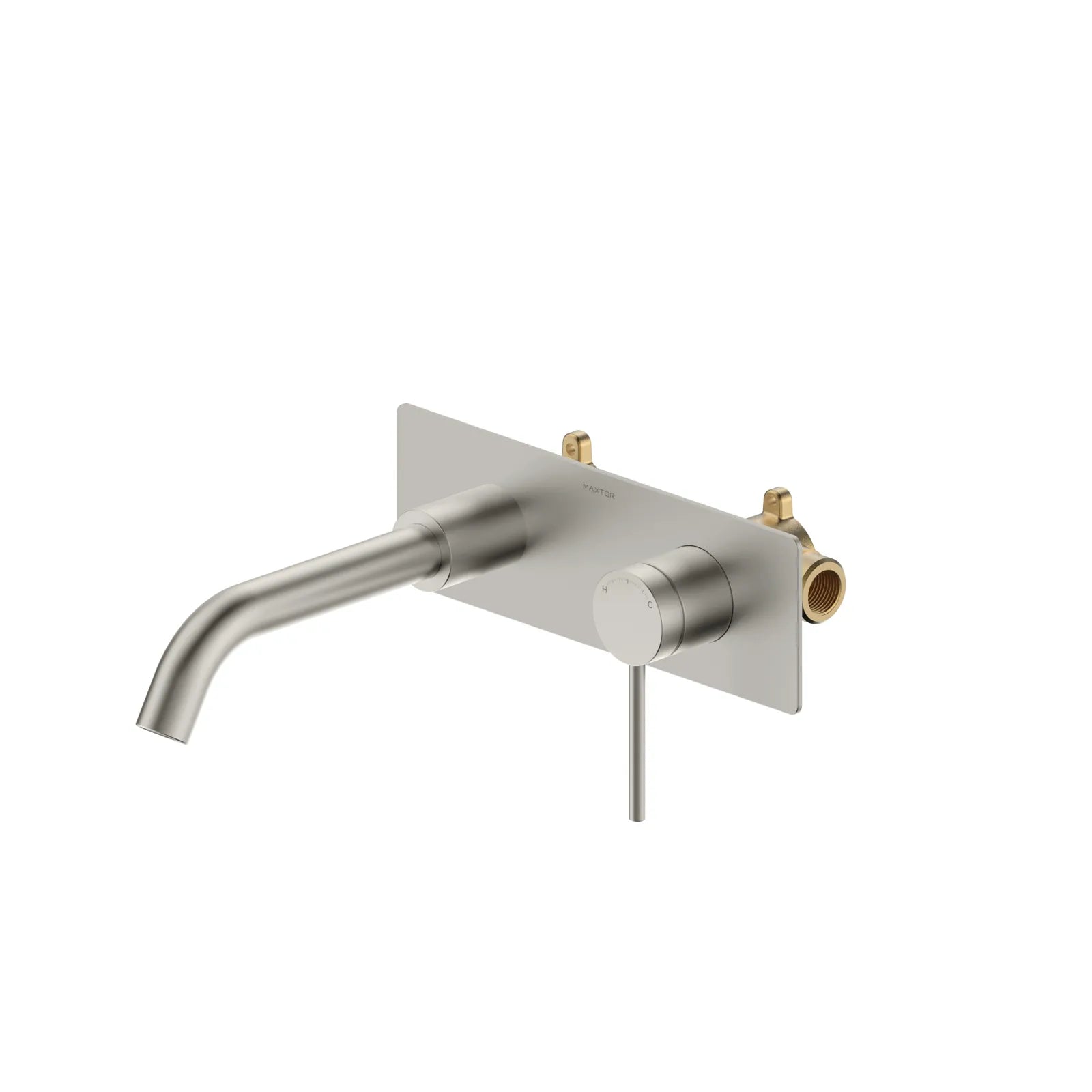 Wall Mounted Basin Faucet – Solid Brass Concealed Vanity Mixer-AB002106 Brushed Nickel