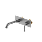 Wall Mounted Basin Faucet – Solid Brass Concealed Vanity Mixer-AB002106 Brushed Gun Metal