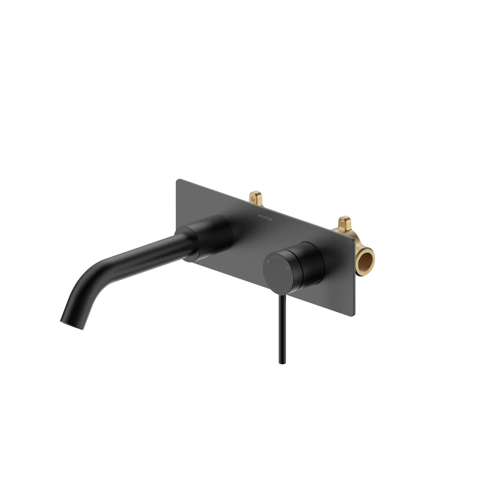 Wall Mounted Basin Faucet – Solid Brass Concealed Vanity Mixer-AB002106 Matte Black