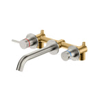 Two Handle Wall Mounted Bathroom Basin / Bathtub Faucet – X-Circular – AB002131