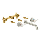 Two Handle Wall Mounted Bathroom Basin / Bathtub Faucet – X-Circular – AB002131