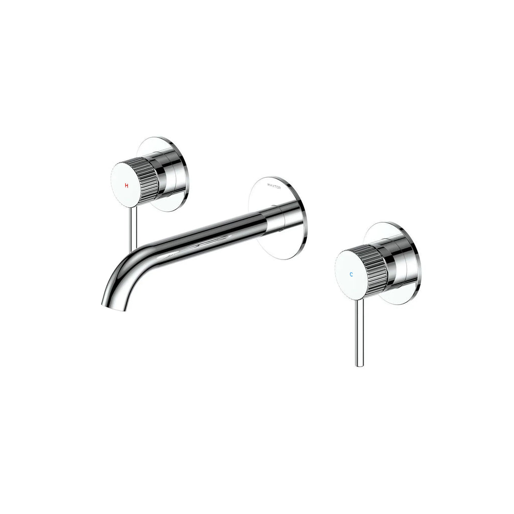 Two Handle Wall Mounted Bathroom Basin / Bathtub Faucet – X-Circular – AB002131 Chrome