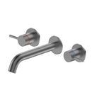 Two Handle Wall Mounted Bathroom Basin / Bathtub Faucet – X-Circular – AB002131 Brushed Gun Metal