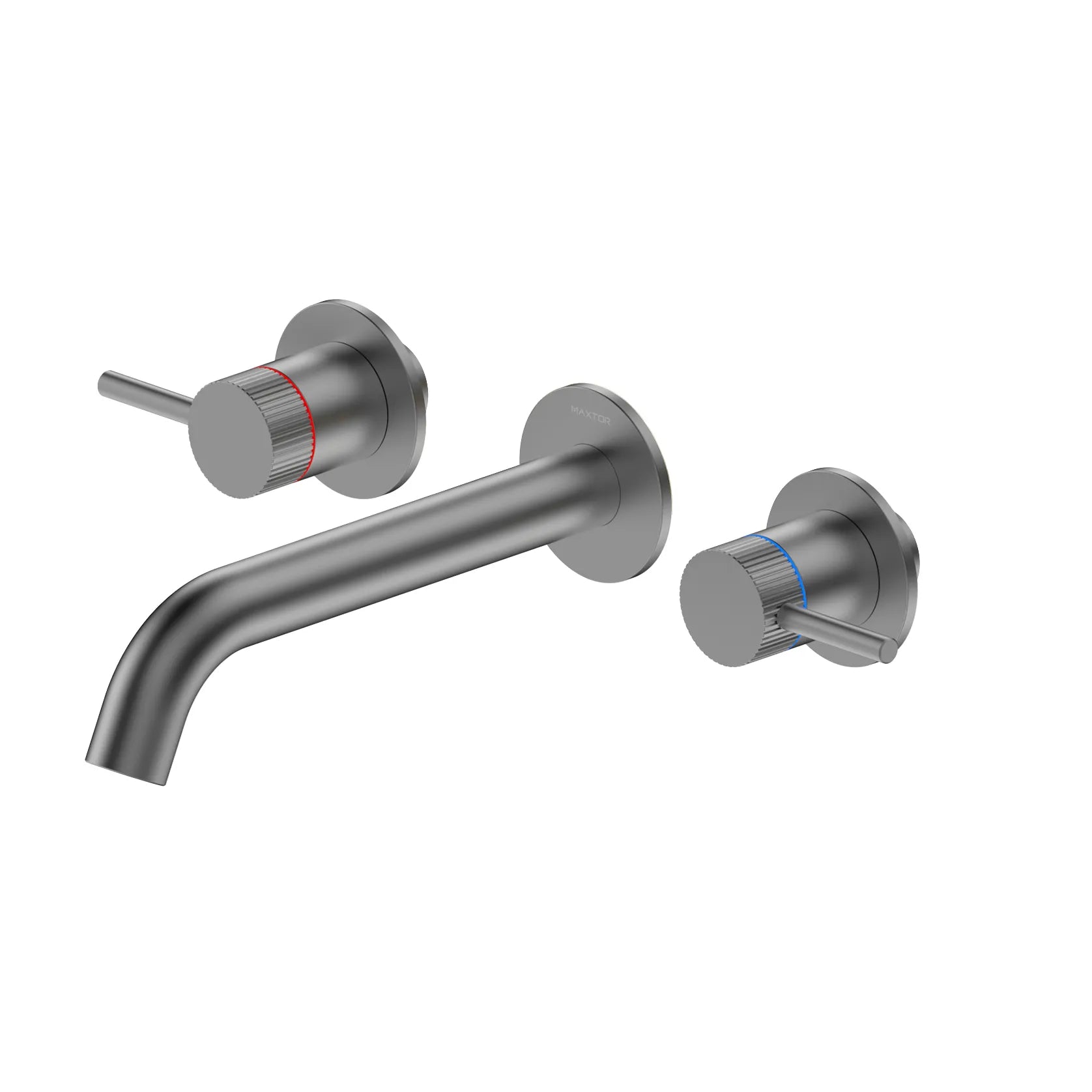 Two Handle Wall Mounted Bathroom Basin / Bathtub Faucet – X-Circular – AB002131 Brushed Gun Metal