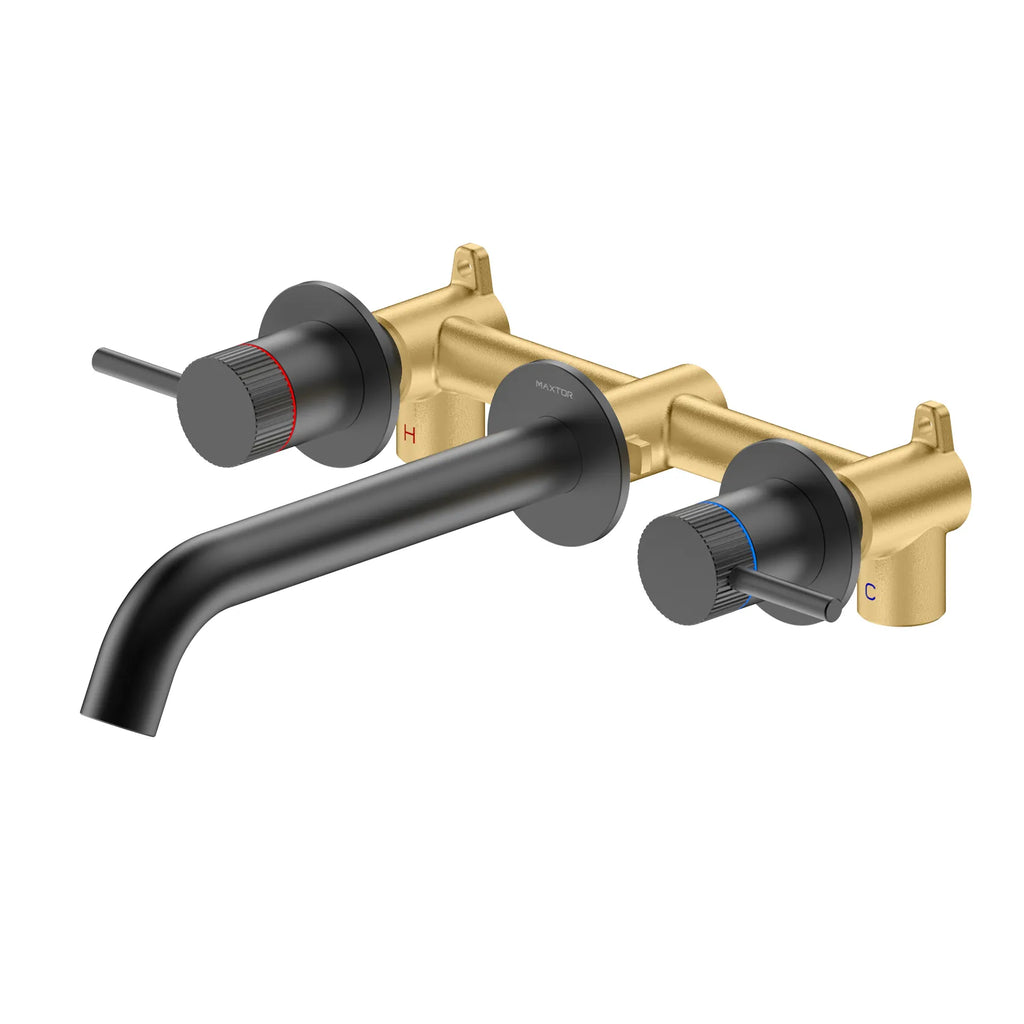 Two Handle Wall Mounted Bathroom Basin / Bathtub Faucet – X-Circular – AB002131