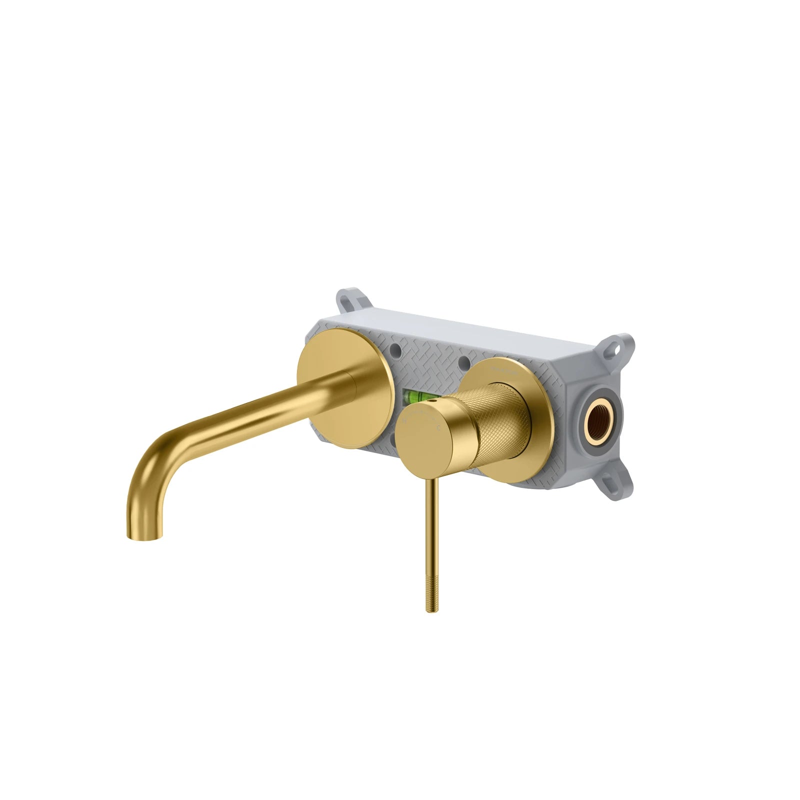 Wall Mounted Bathroom Basin Faucet with Box & 200mm Spout Reach MAXTOR-AB002133 Brushed Gold