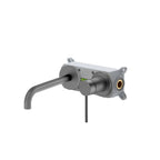 Wall Mounted Bathroom Basin Faucet with Box & 200mm Spout Reach MAXTOR-AB002133 Brushed Gun Metal
