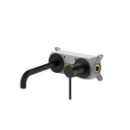 Wall Mounted Bathroom Basin Faucet with Box & 200mm Spout Reach MAXTOR-AB002133 Matte Black