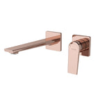 Wall Mounted Bathroom Basin Faucet – 2-Hole Solid Brass Vessel Sink Mixer with Separate Trim-AB002064 Rose Gold