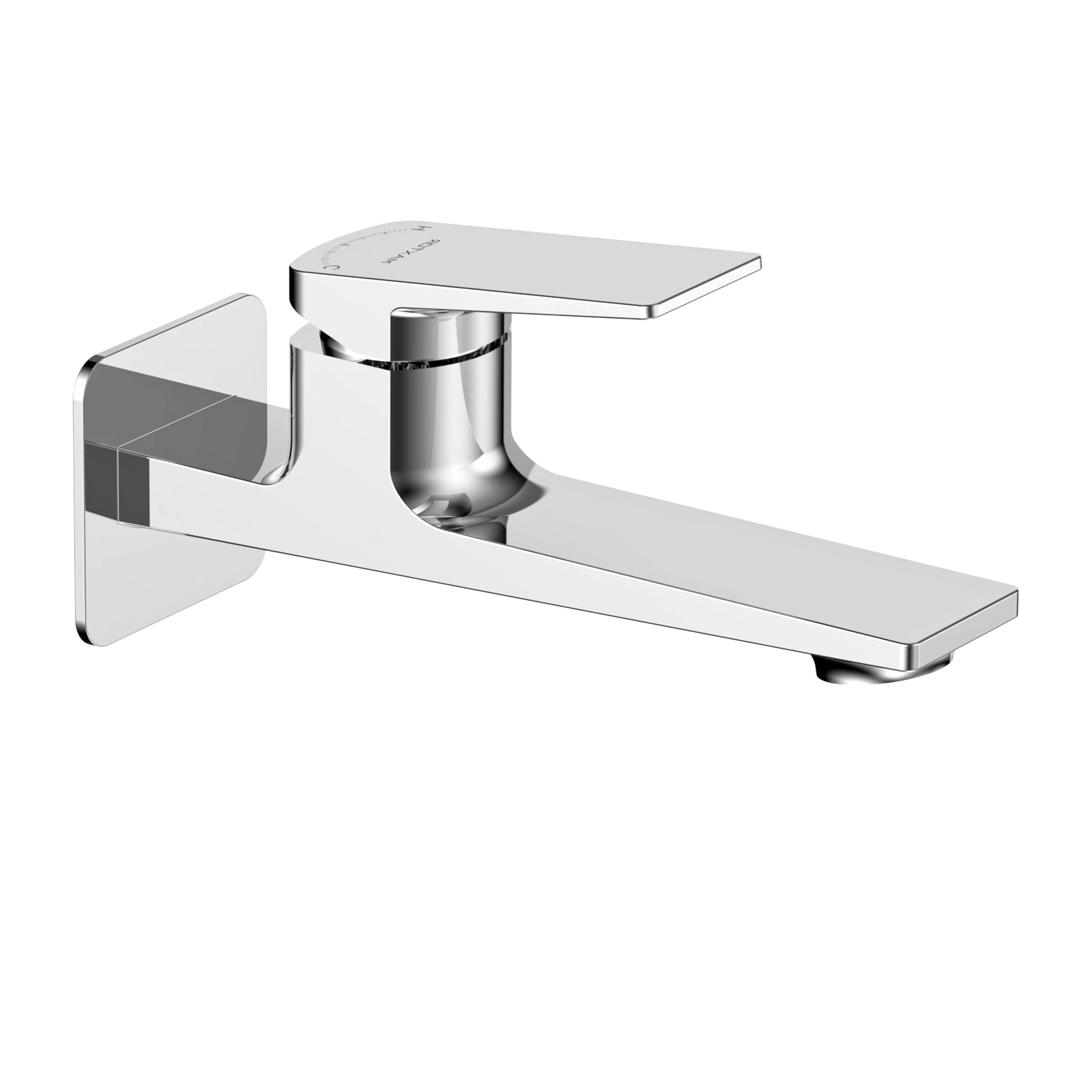 MAXTOR Wall Mounted Bathroom Basin Faucet with Rough-In Box & Trim Plate | AB002165 Chrome