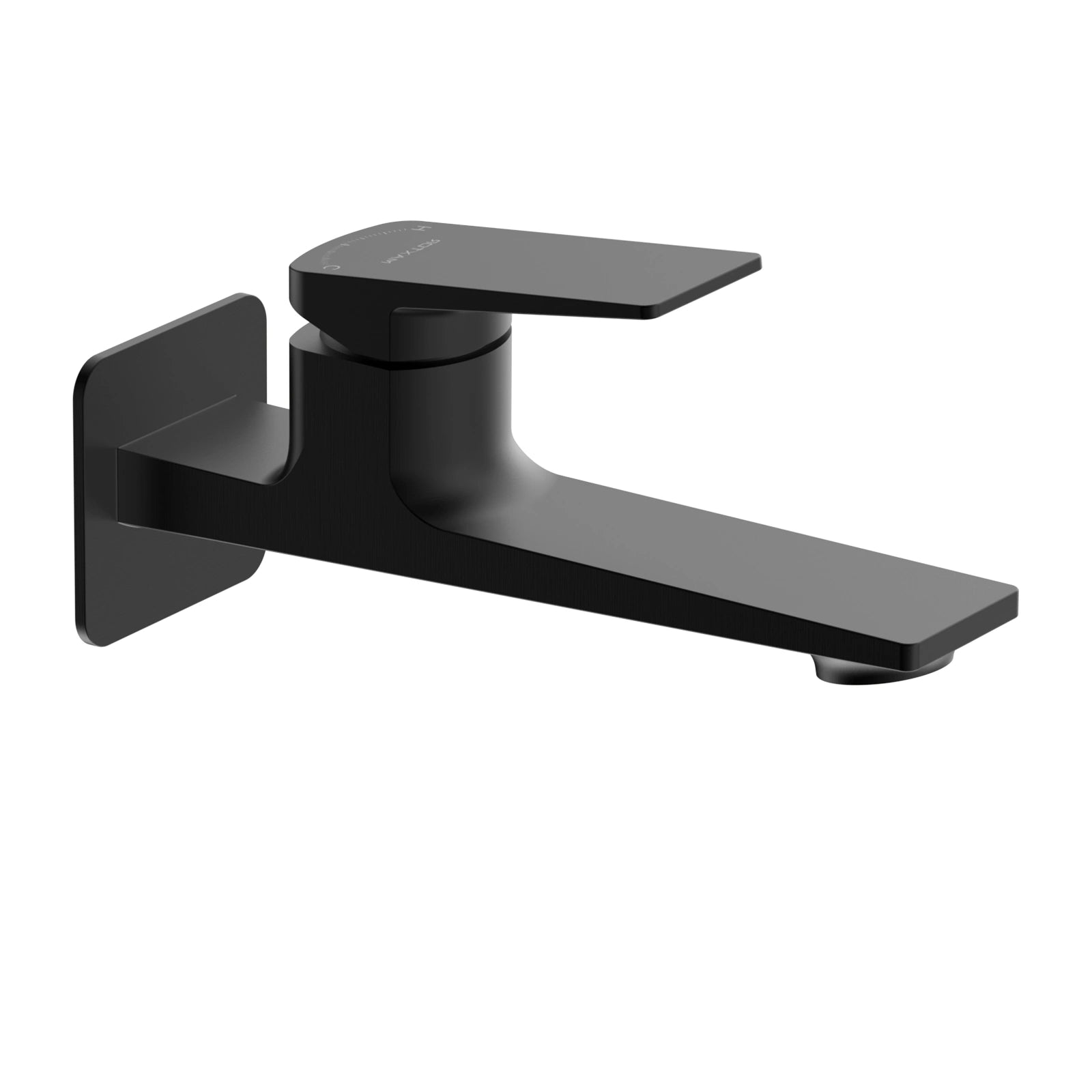 MAXTOR Wall Mounted Bathroom Basin Faucet with Rough-In Box & Trim Plate | AB002165 Matte Black