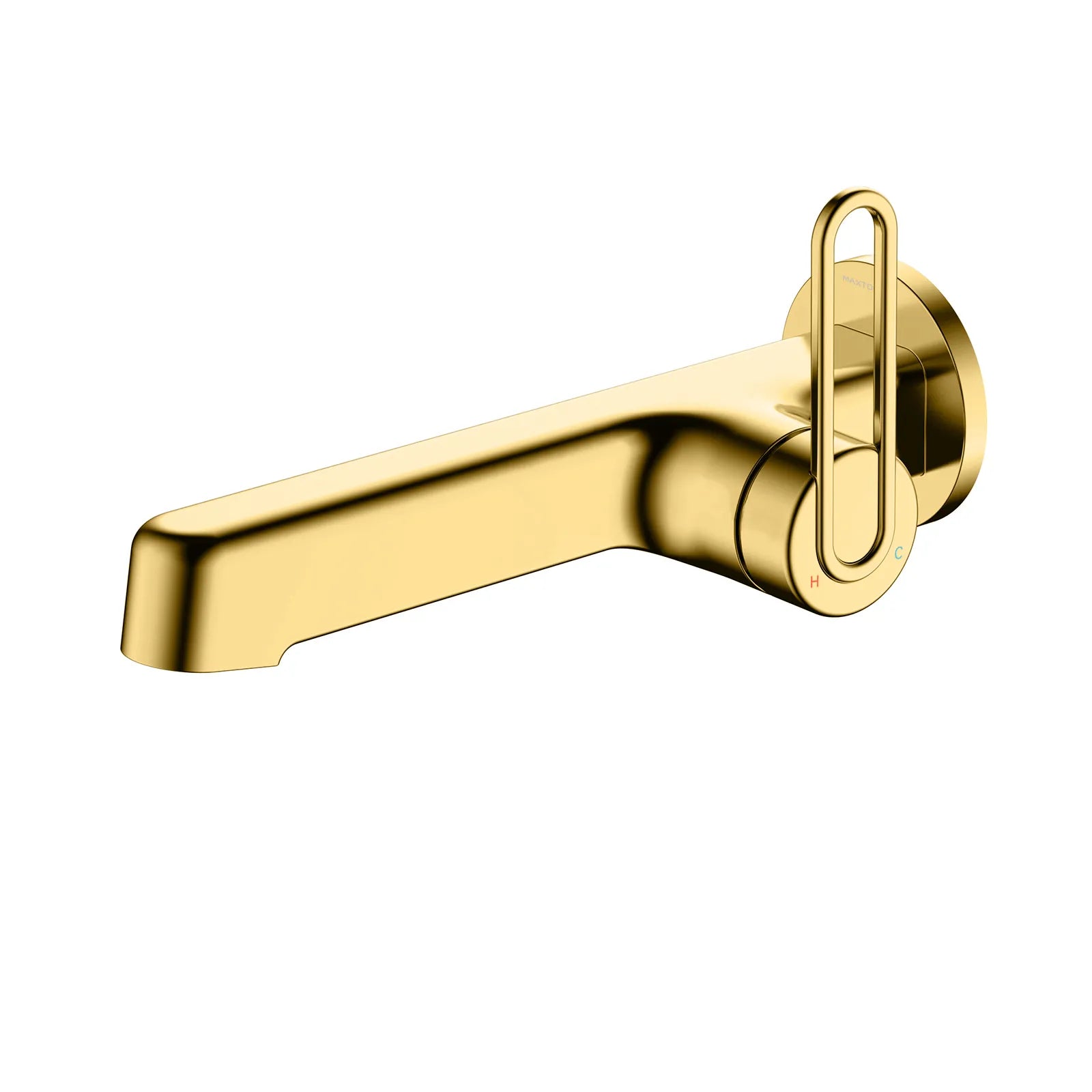 MAXTOR 1-Piece Wall Mounted Bathroom Basin Faucet with Loop Handle-AB002169 Brushed Gold