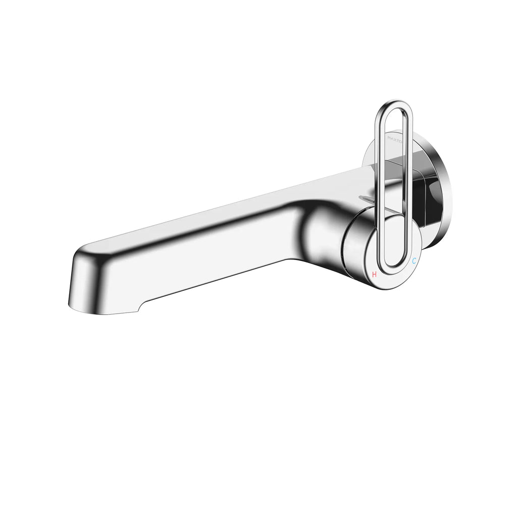 MAXTOR 1-Piece Wall Mounted Bathroom Basin Faucet with Loop Handle-AB002169 Chrome