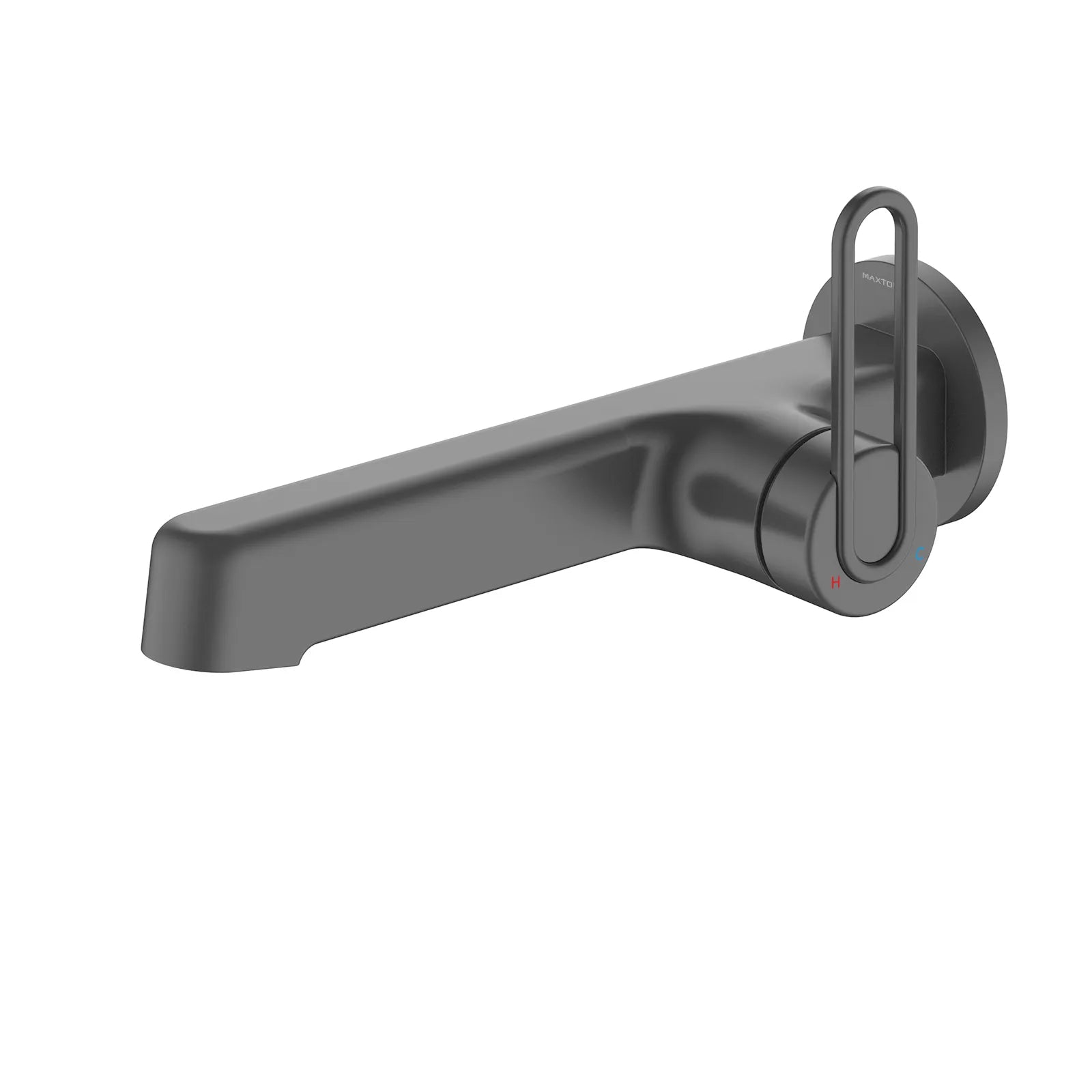 MAXTOR 1-Piece Wall Mounted Bathroom Basin Faucet with Loop Handle-AB002169 Brushed Gun Metal