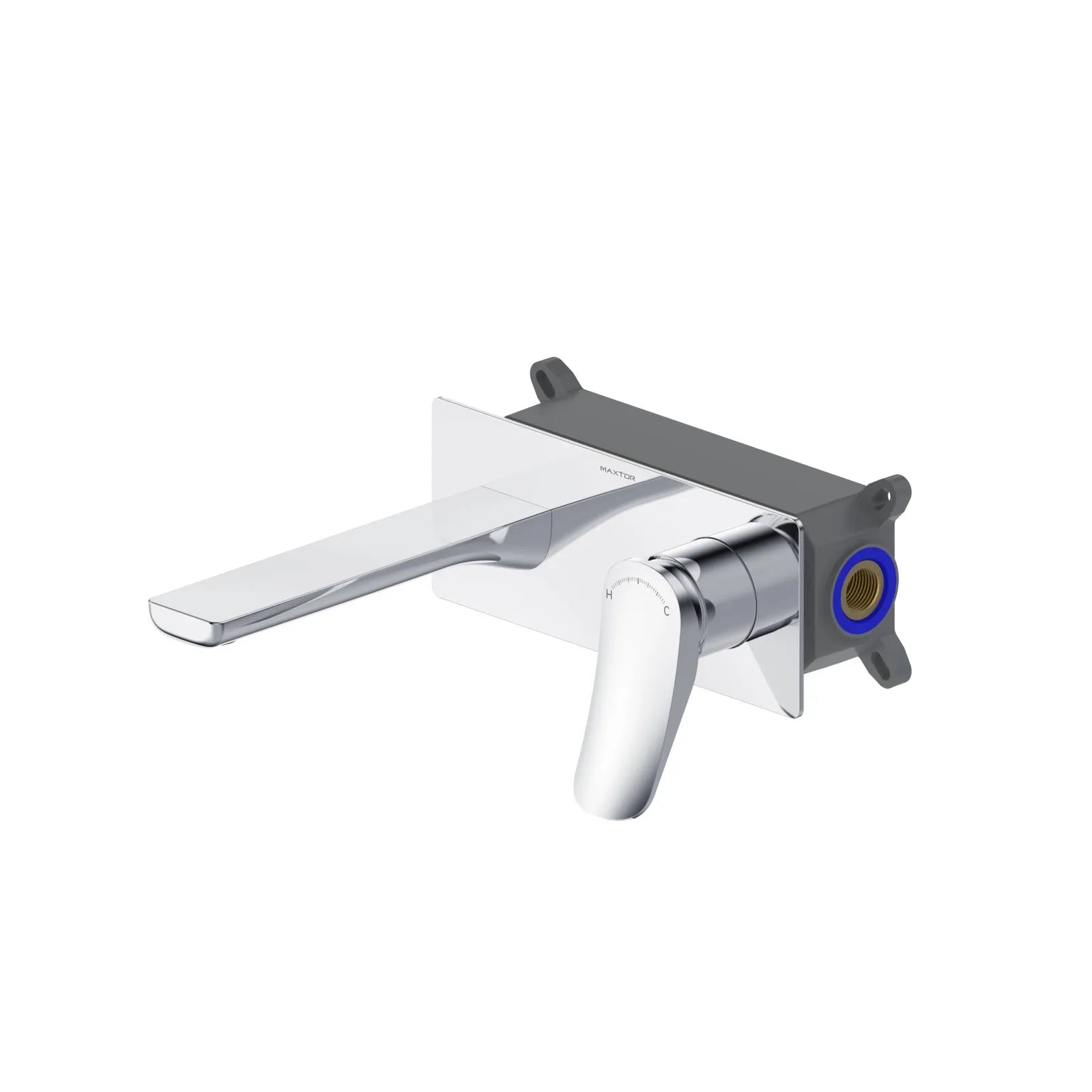 Wall Mounted Concealed Basin Faucet with Box – Single Lever In-Wall Mixer – AB002176 Chrome