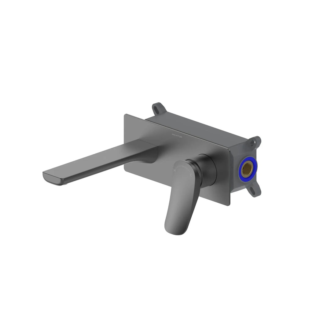 Wall Mounted Concealed Basin Faucet with Box – Single Lever In-Wall Mixer – AB002176 Brushed Gun Metal
