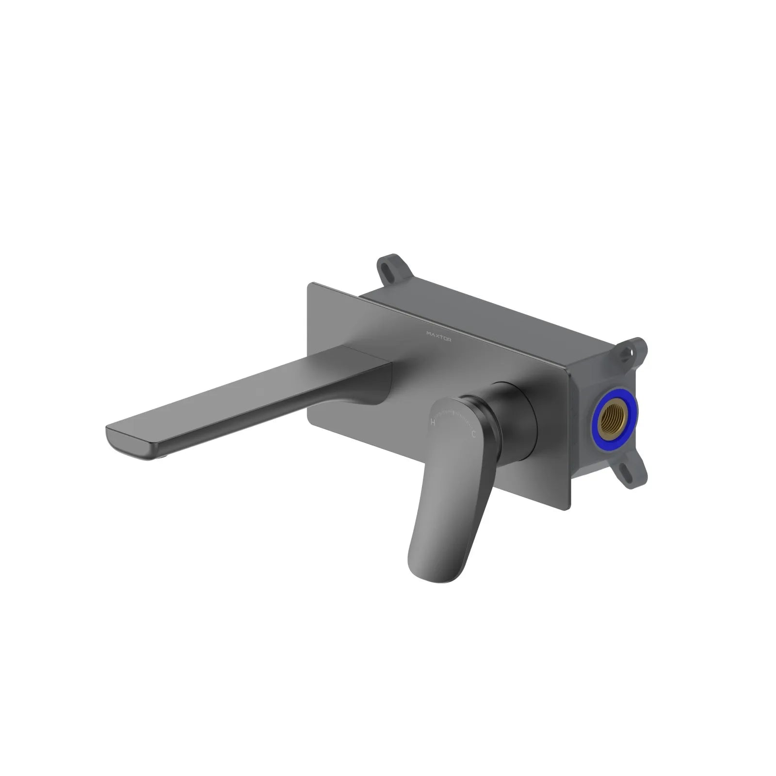 Wall Mounted Concealed Basin Faucet with Box – Single Lever In-Wall Mixer – AB002176 Brushed Gun Metal