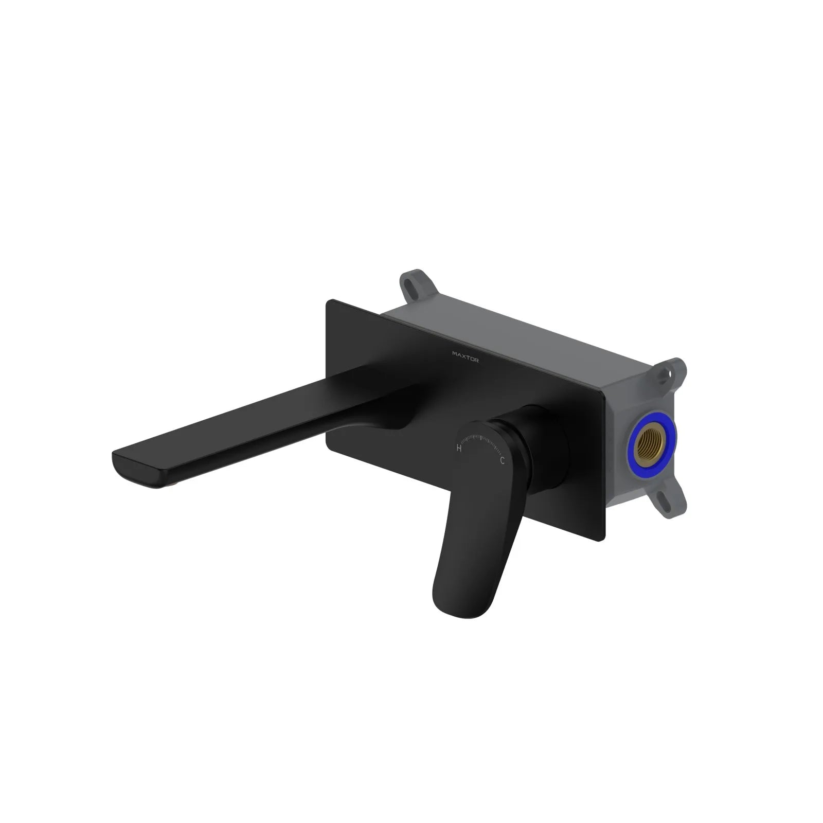Wall Mounted Concealed Basin Faucet with Box – Single Lever In-Wall Mixer – AB002176 Matte Black