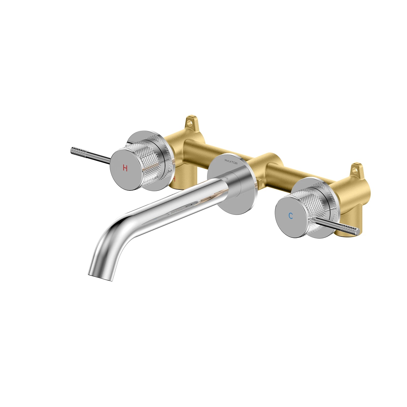 Two Handle Wall Mounted Bathroom Basin Faucet-AB002233 Chrome