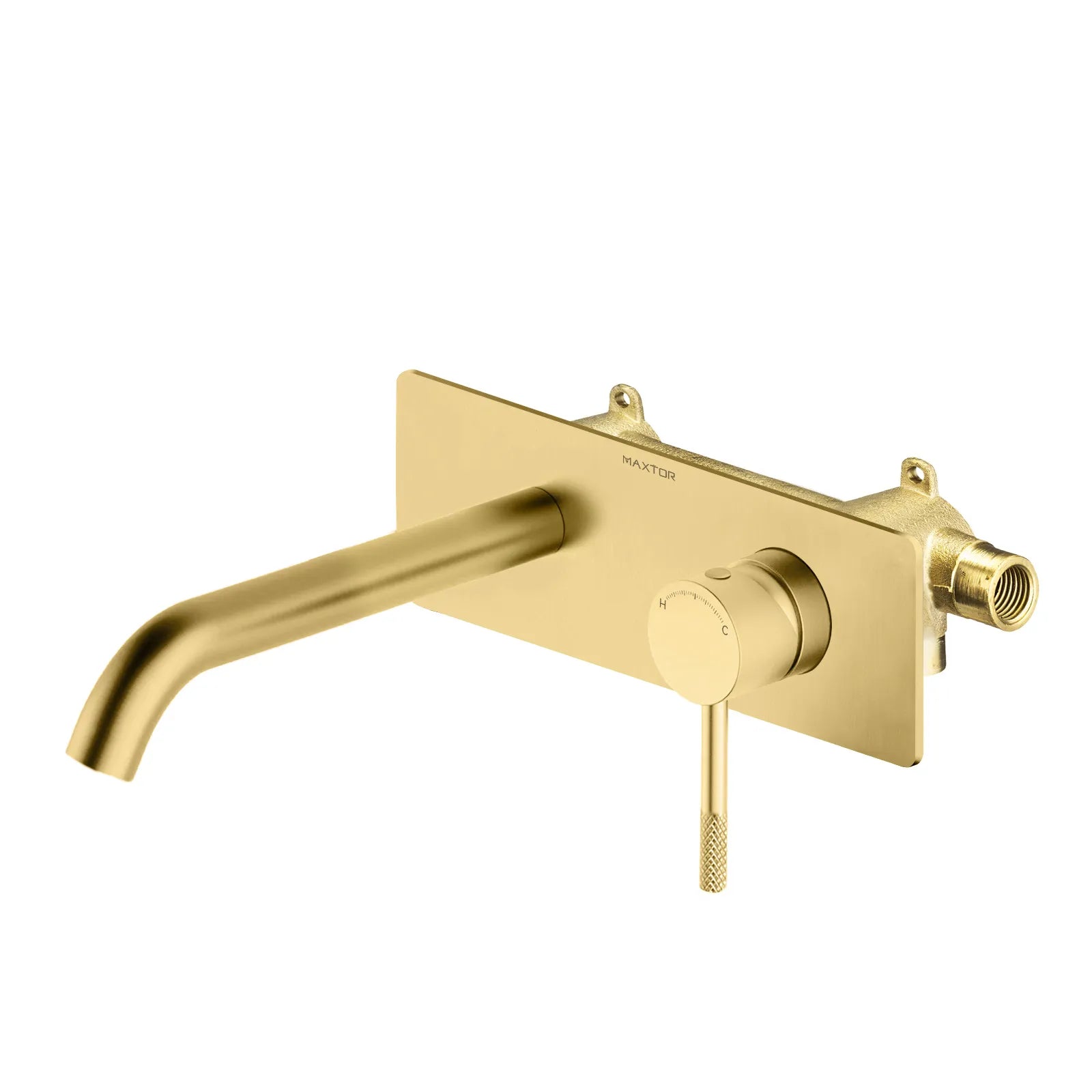 Circular Wall Mounted Bathroom Basin Faucet AB002304 Brushed Gold