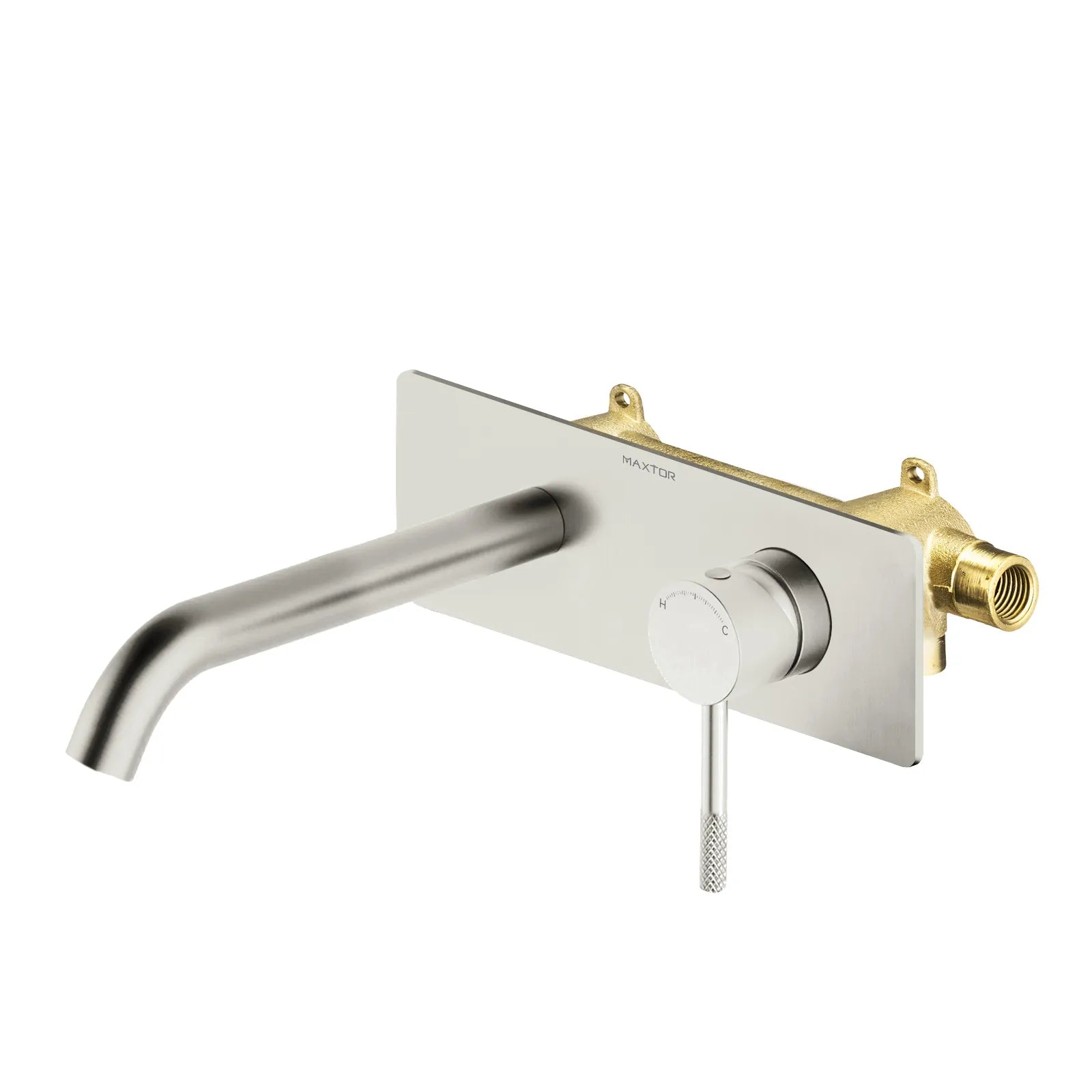 Circular Wall Mounted Bathroom Basin Faucet AB002304 Brushed Nickel