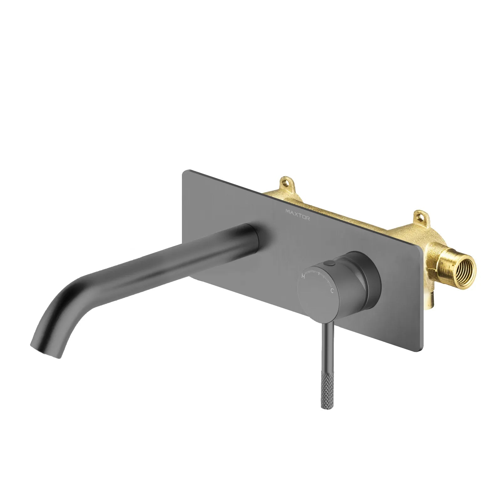 Circular Wall Mounted Bathroom Basin Faucet AB002304 Brushed Gun Metal