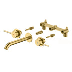 MAXTOR Huron Wall Mounted Basin Faucet-Double Handle Wall Mounted Tub Filler-AB002306