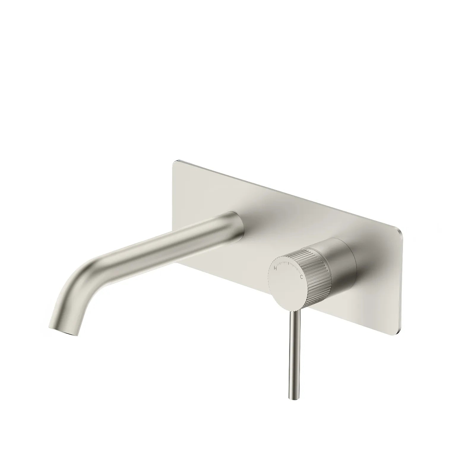 X-Circular Wall Mounted Bathroom Basin Faucet – Single Handle with Rough-In Box – AB002431 Brushed Nickel