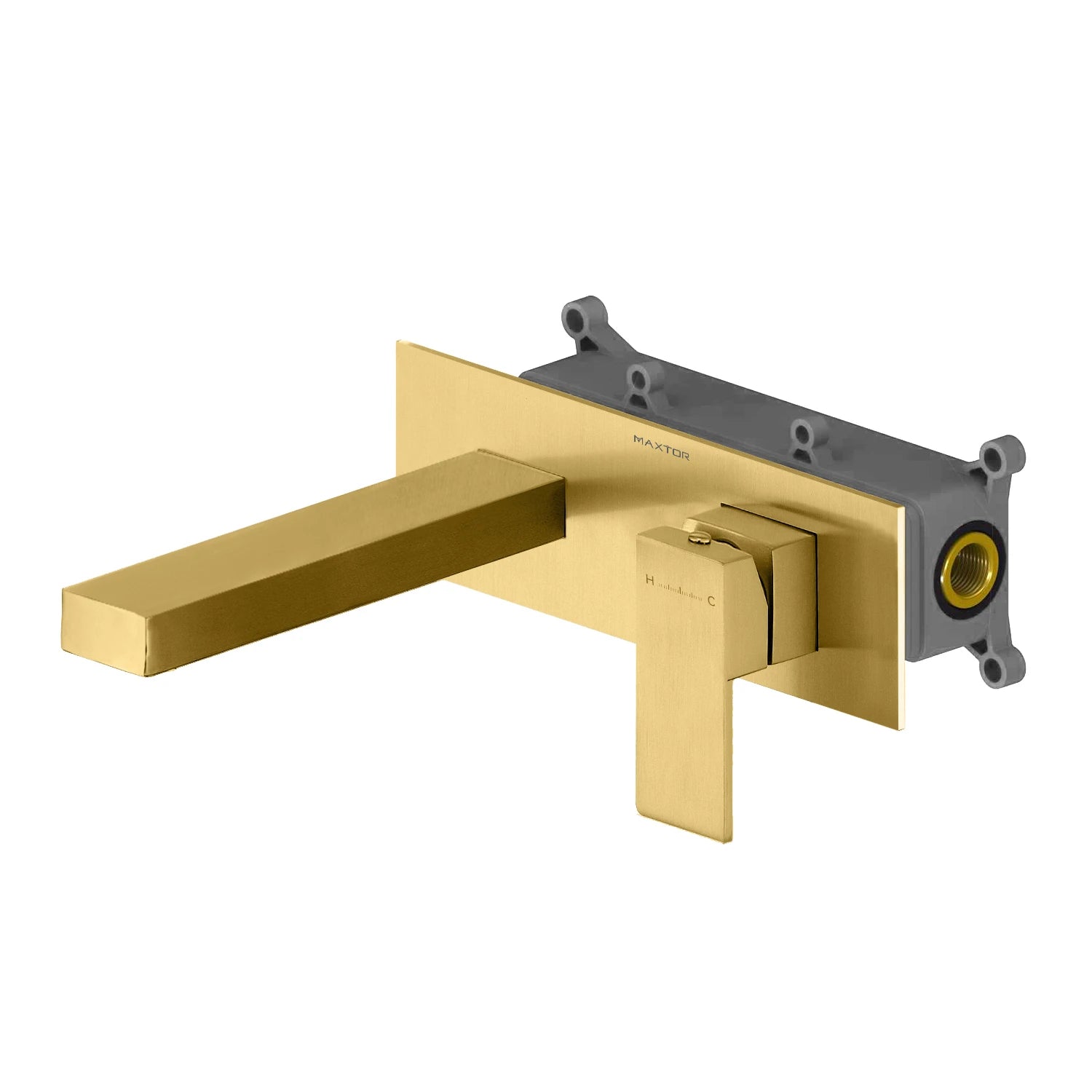 Square design wall mount basin faucet with box AB003000