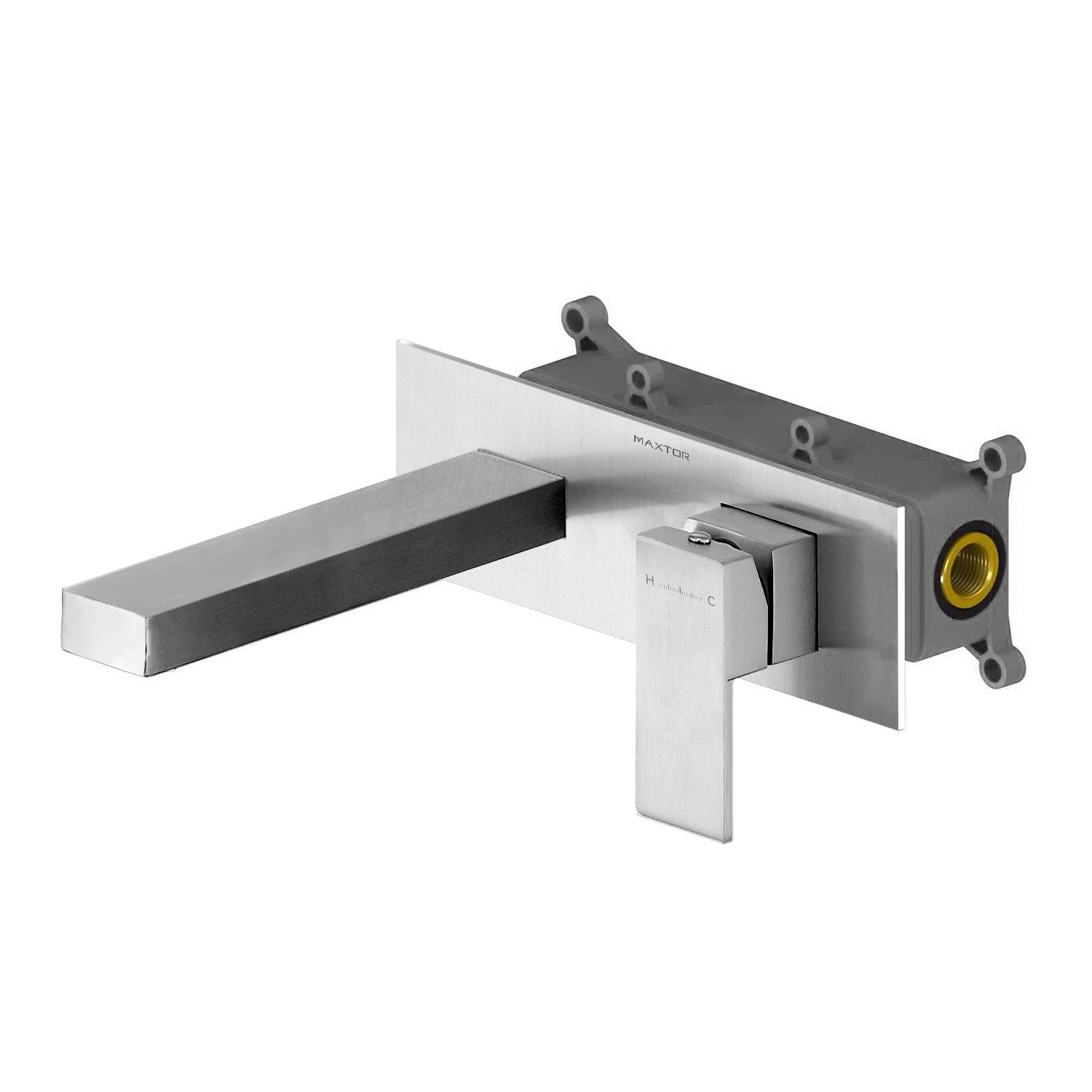 Square design wall mount basin faucet with box AB003000