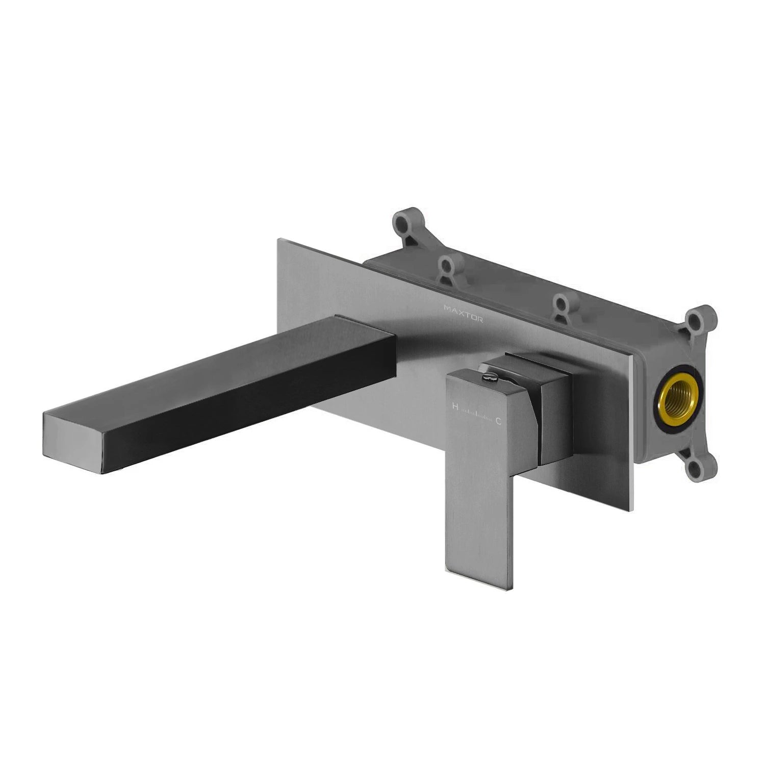 Square design wall mount basin faucet with box AB003000