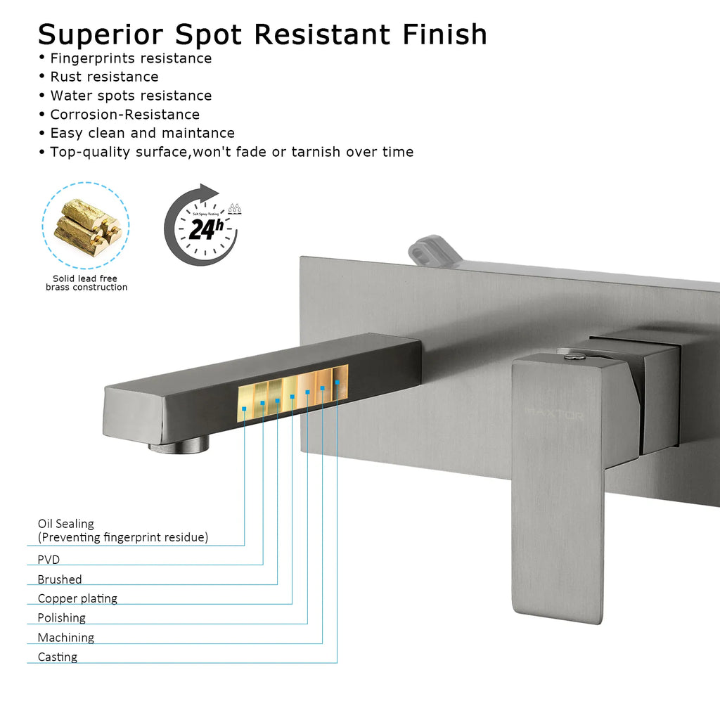 Square design wall mount basin faucet with box AB003000