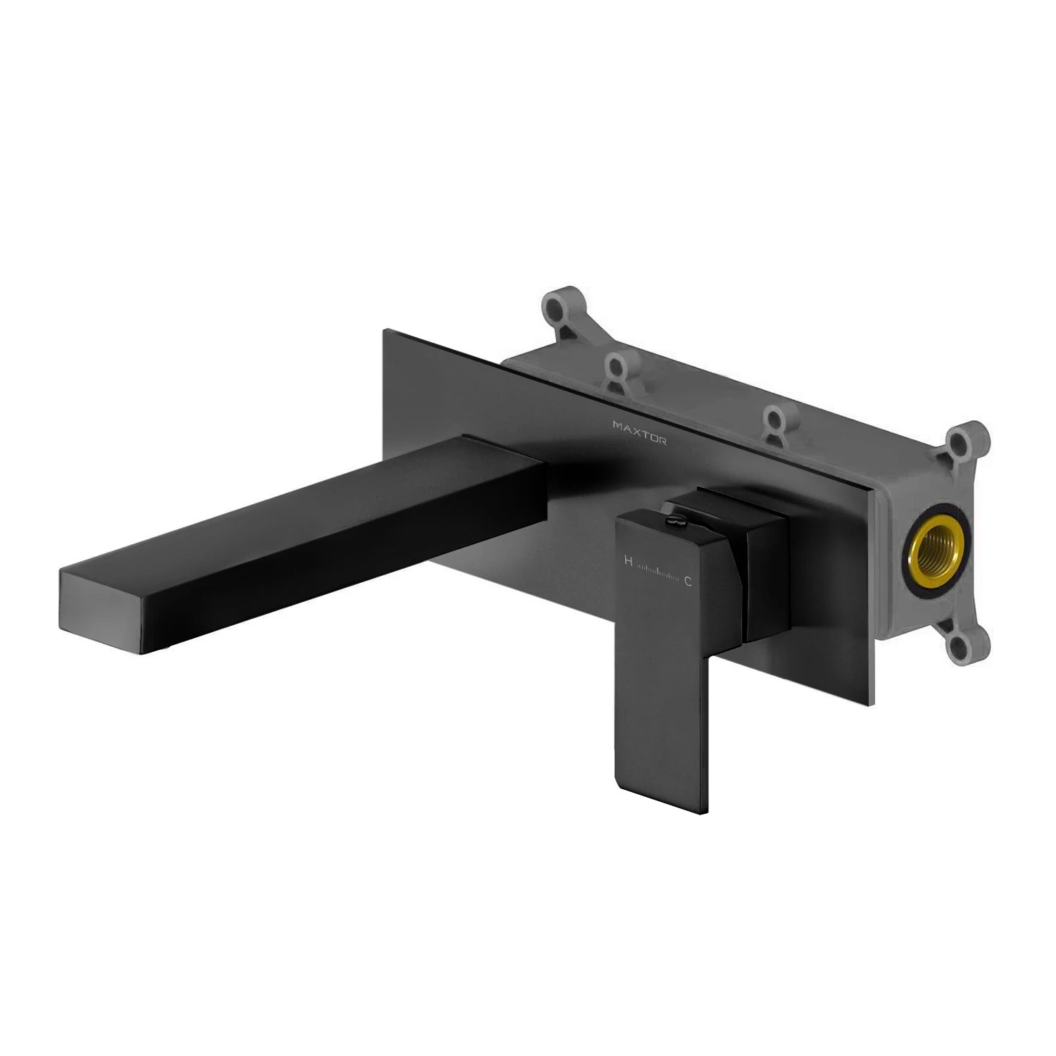 Square design wall mount basin faucet with box AB003000