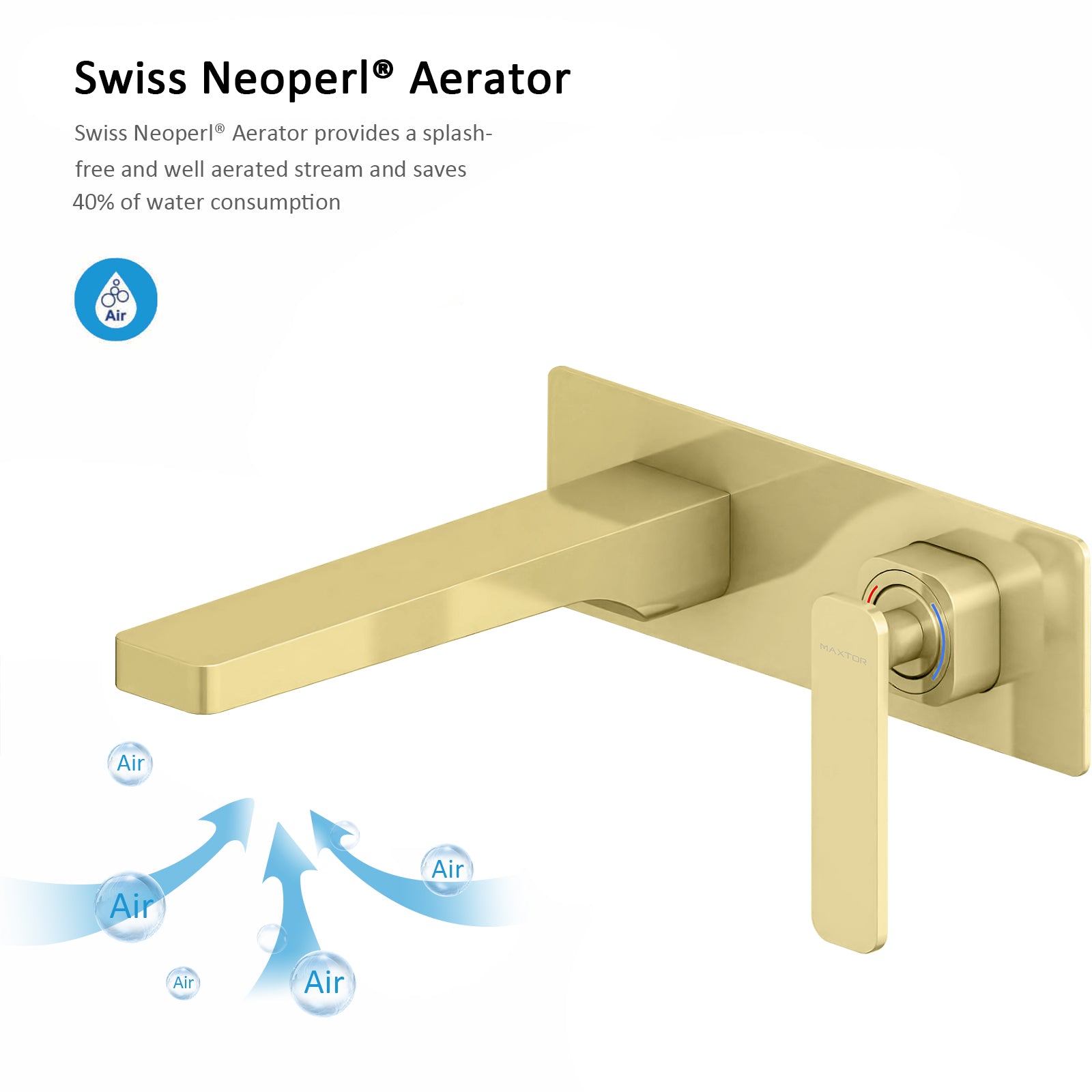 Wall Mounted Bathroom Basin Faucet with Rough-in Valve-AB003001