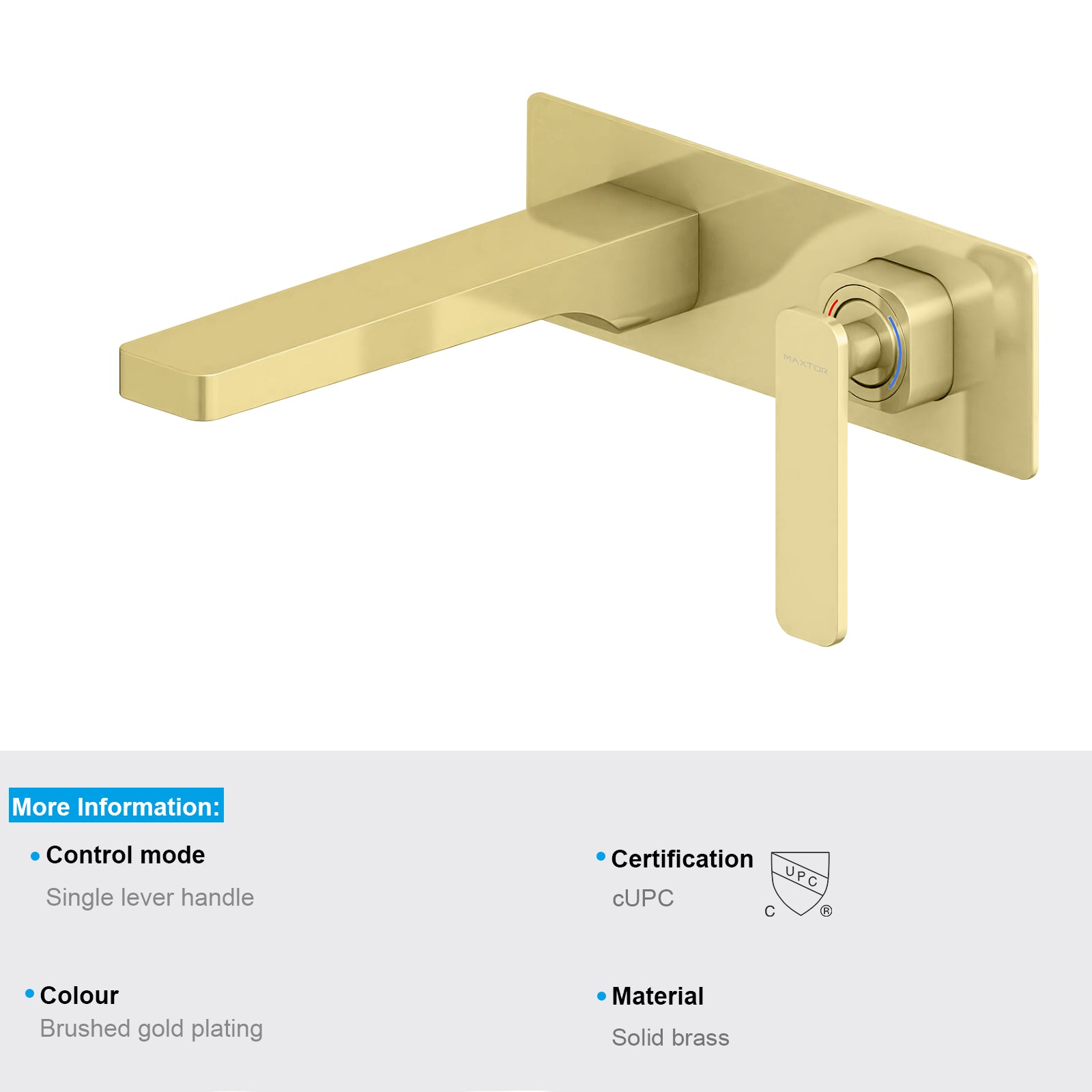 Wall Mounted Bathroom Basin Faucet with Rough-in Valve-AB003001