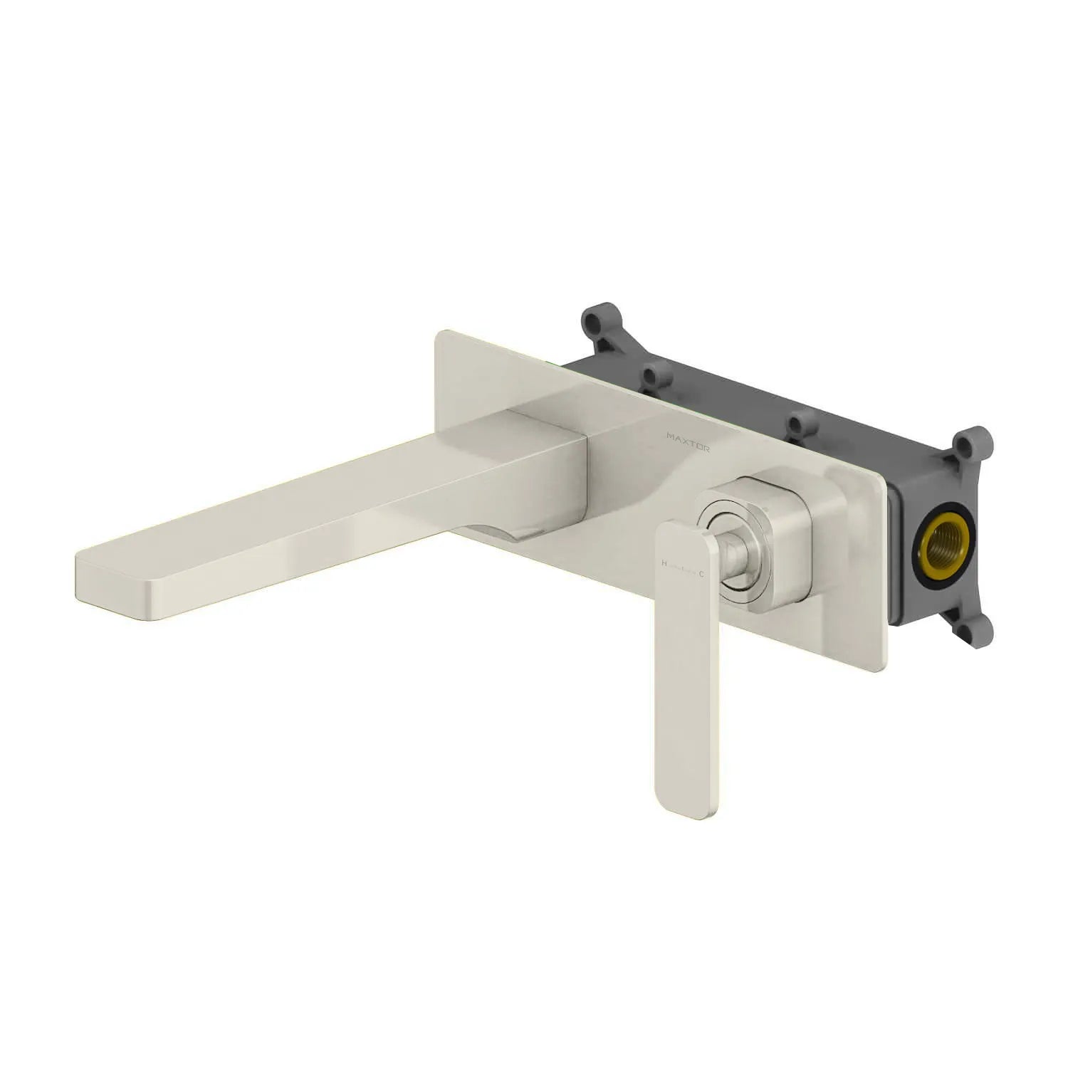 Wall Mounted Bathroom Basin Faucet with Rough-in Valve-AB003001 Brushed Nickel