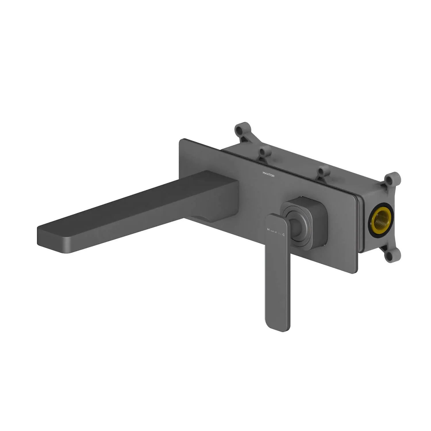 Wall Mounted Bathroom Basin Faucet with Rough-in Valve-AB003001 Brushed Gun Metal