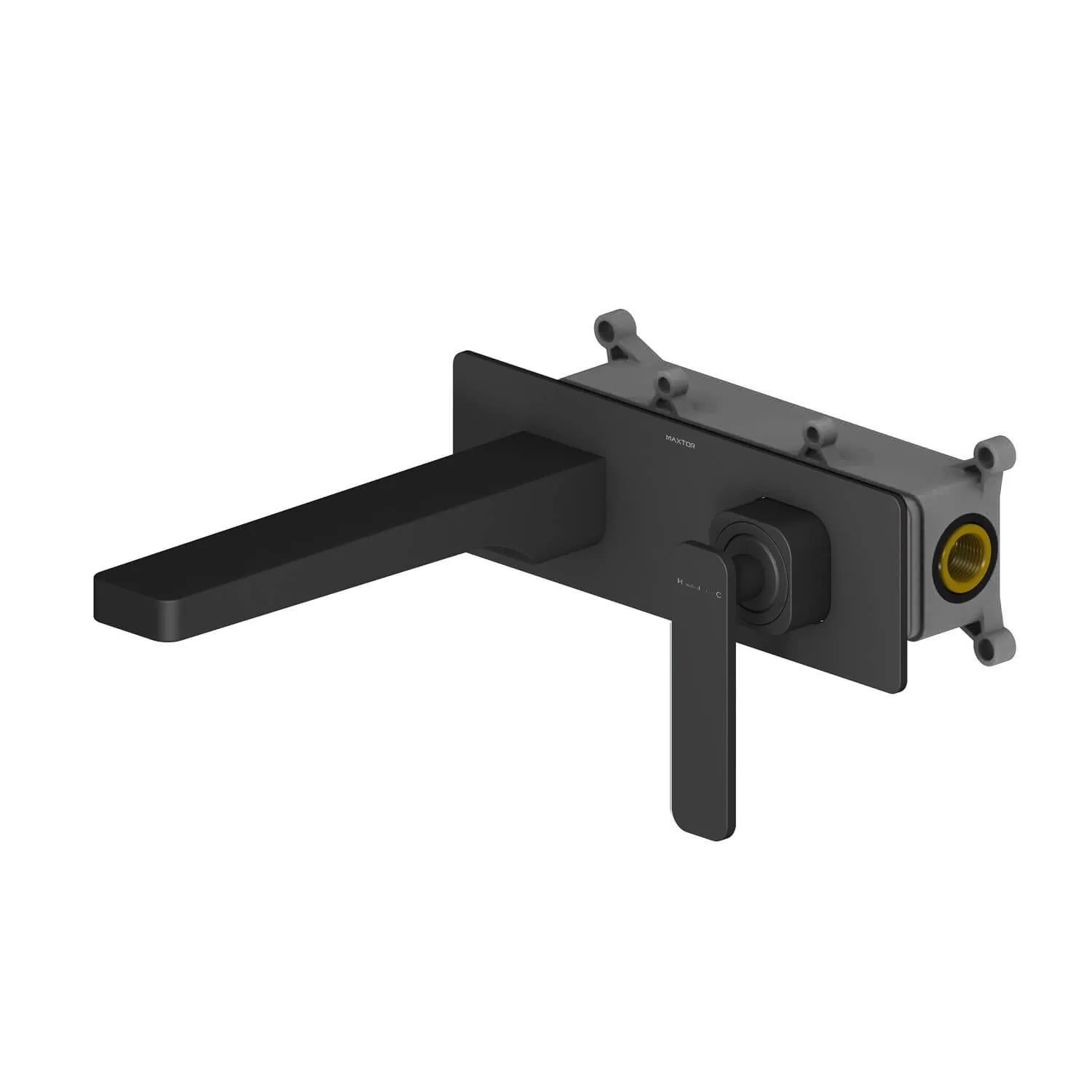 Wall Mounted Bathroom Basin Faucet with Rough-in Valve-AB003001 Matte Black