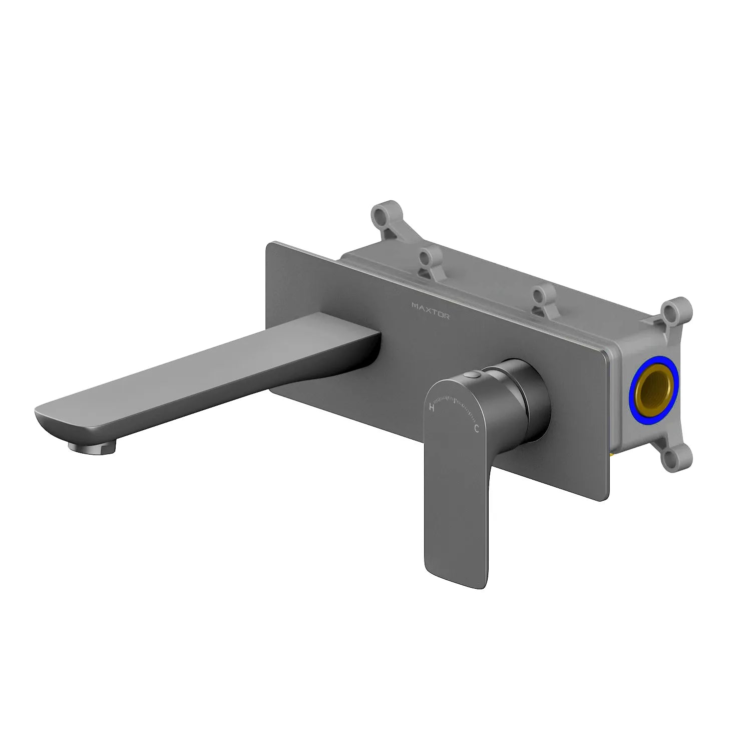 Nile Wall Mounted Brass Basin Faucet-Bathroom vanity basin mixer-AB003003 Brushed Gun Metal