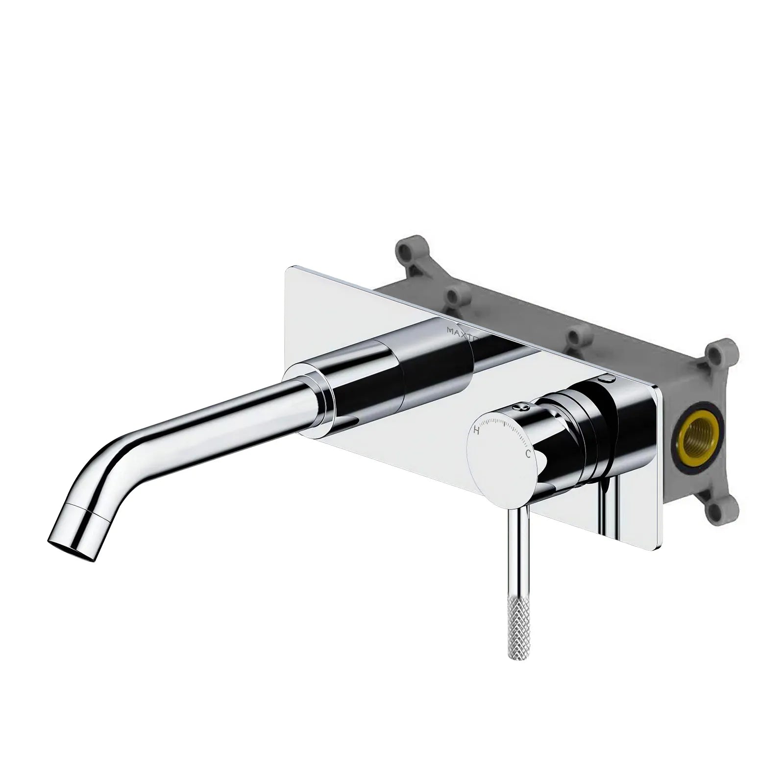 Circular Wall Mounted Bathroom Basin Faucet with Box AB003004 Chrome