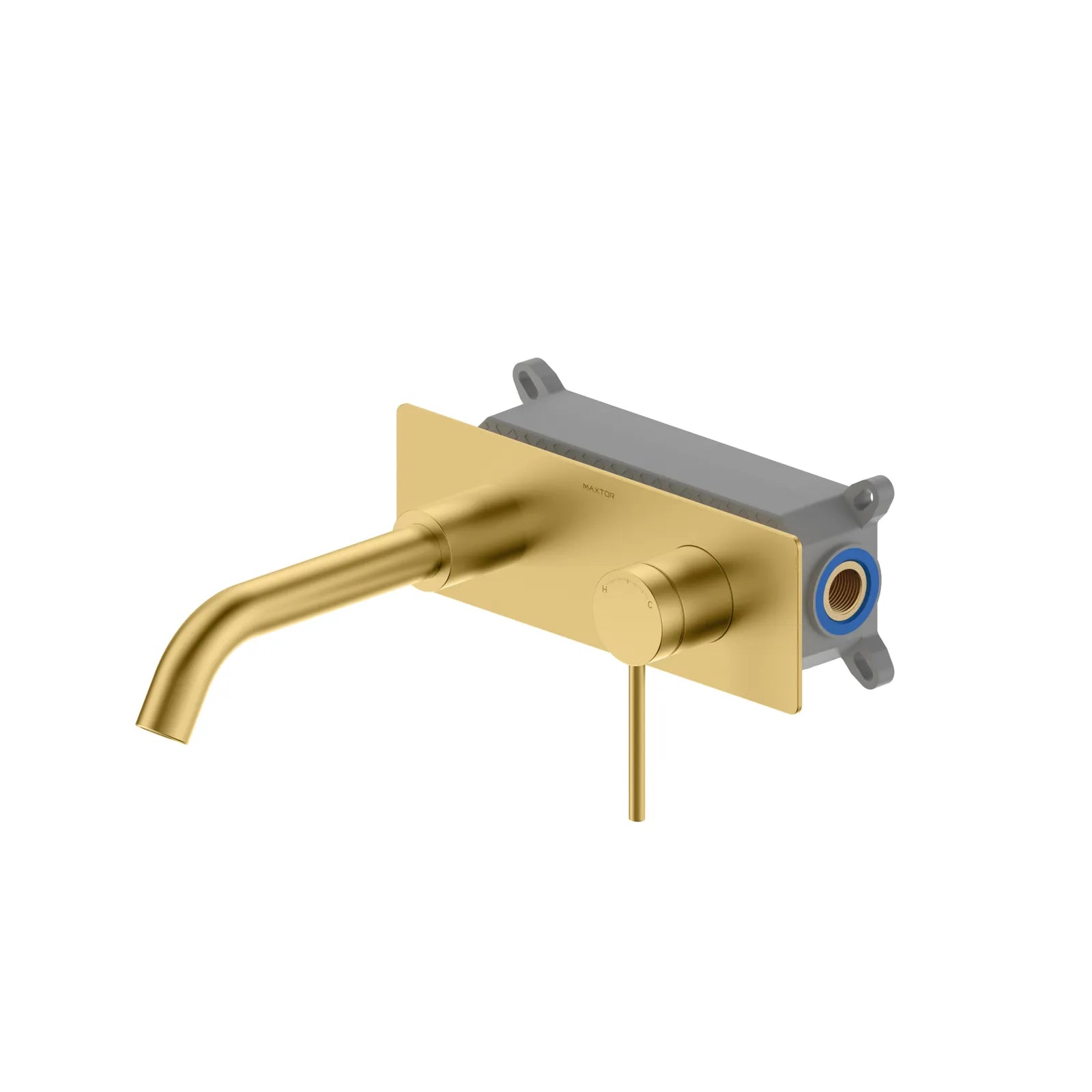 Wall Mounted Basin Faucet, Brass Concealed Vessel Fauce, Bathroom Wall Tap-AB003006 Brushed Gold