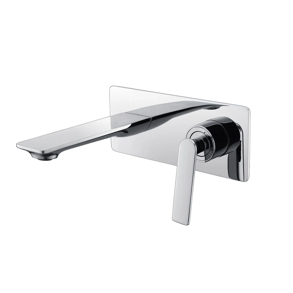 Wall Mounted Bathroom Faucet with Valve Box – Single Handle Basin Mixer – AB003011 Chrome