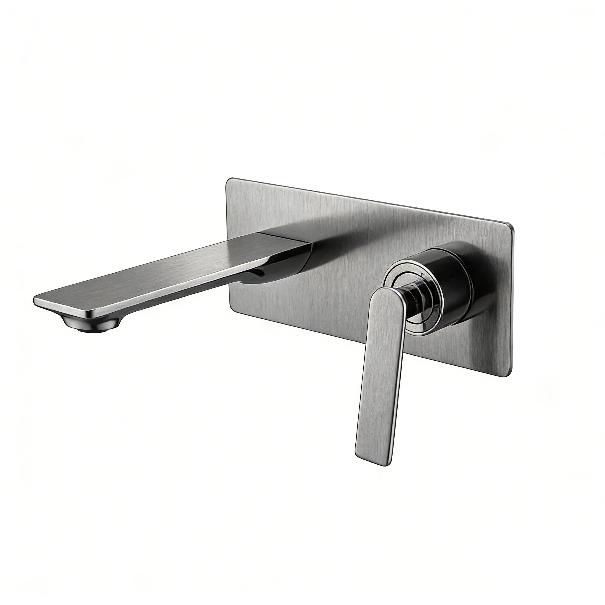Wall Mounted Bathroom Faucet with Valve Box – Single Handle Basin Mixer – AB003011 Brushed Gun Metal