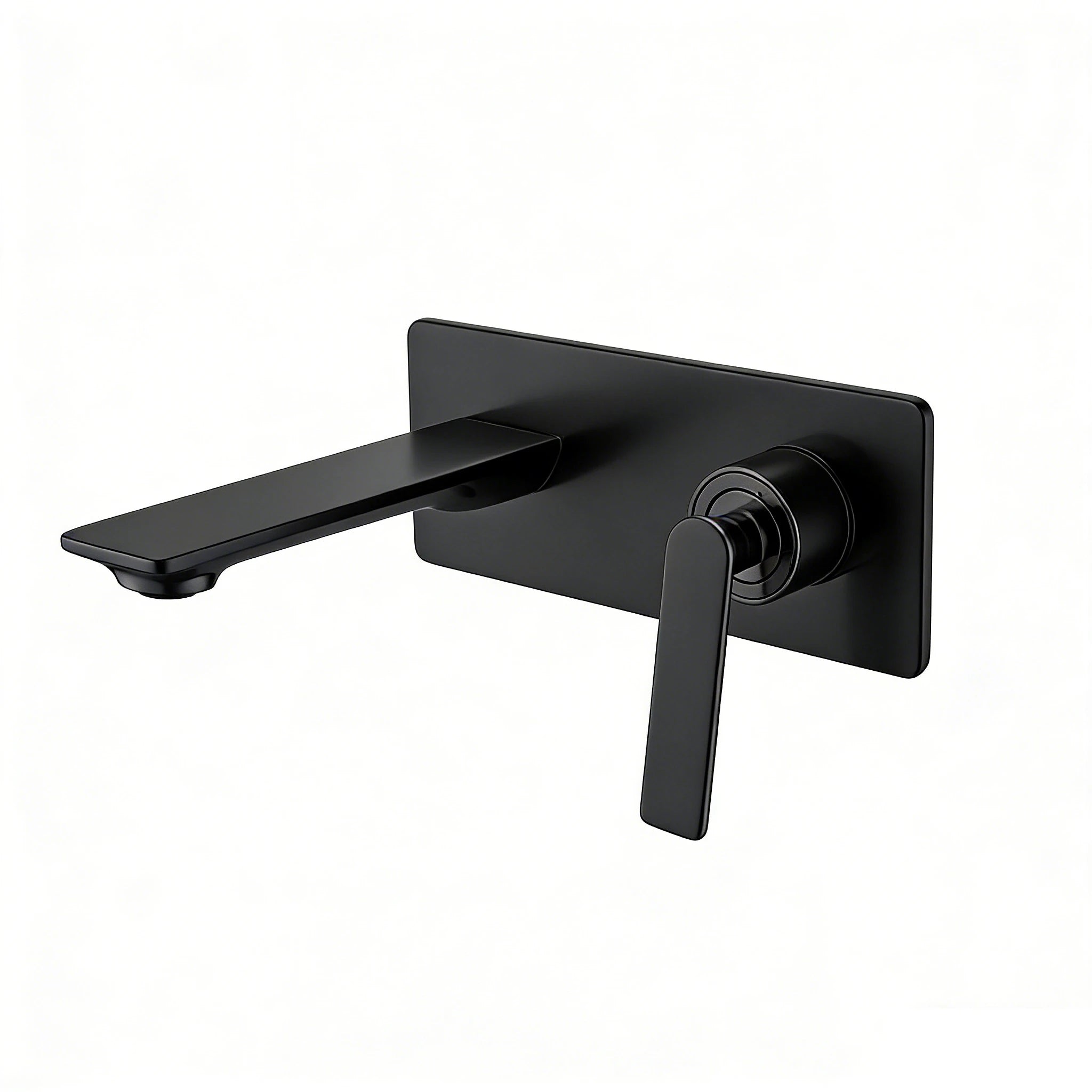 Wall Mounted Bathroom Faucet with Valve Box – Single Handle Basin Mixer – AB003011 Matte Black