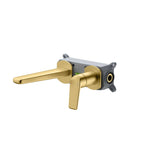 Wall-Mounted Bathroom Faucet with Brass Spout & Single Lever | AB003070 Brushed Gold
