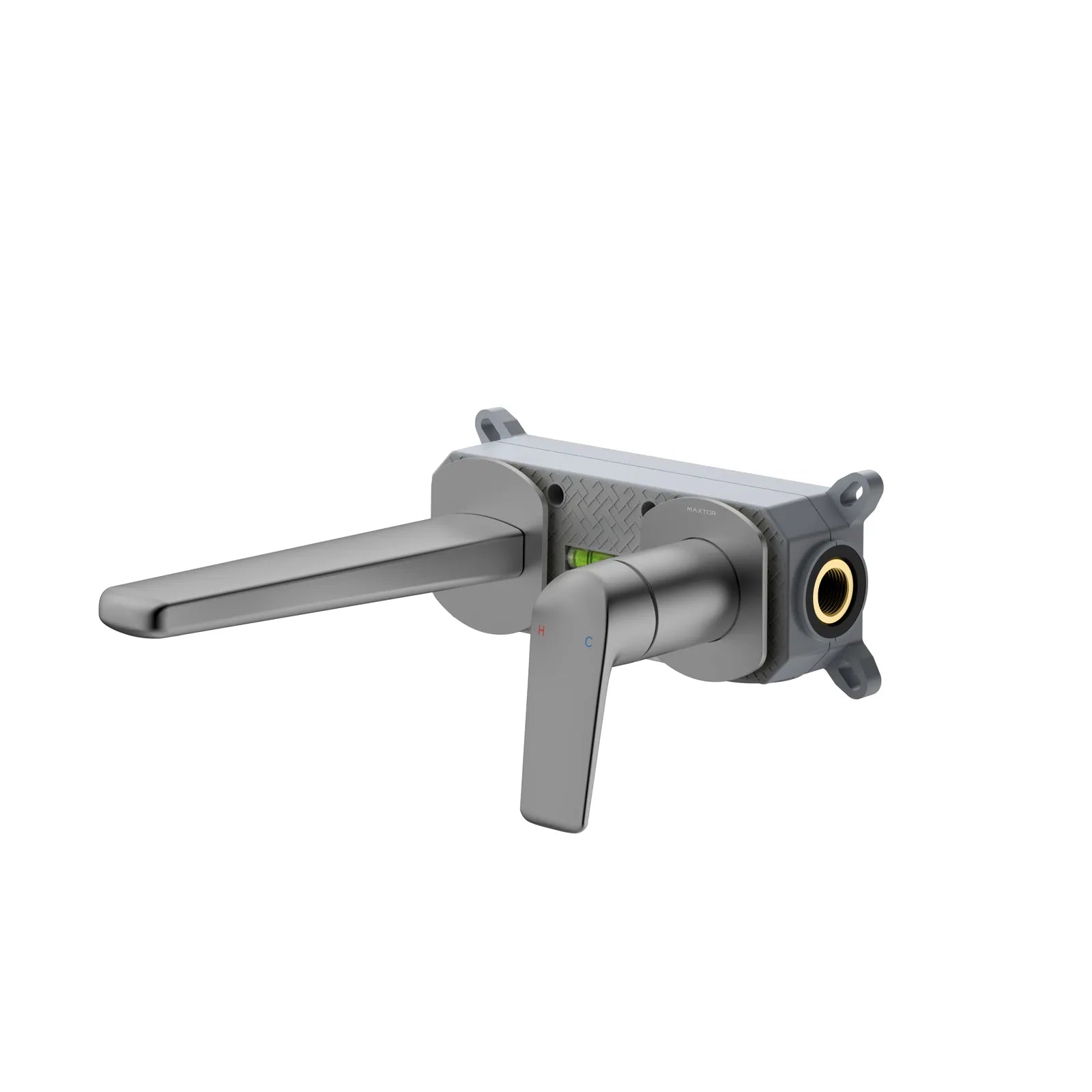 Wall-Mounted Bathroom Faucet with Brass Spout & Single Lever | AB003070 Brushed Gun Metal
