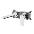 Nile Single Level Wall mounted brass basin faucet-AB003103 Chrome