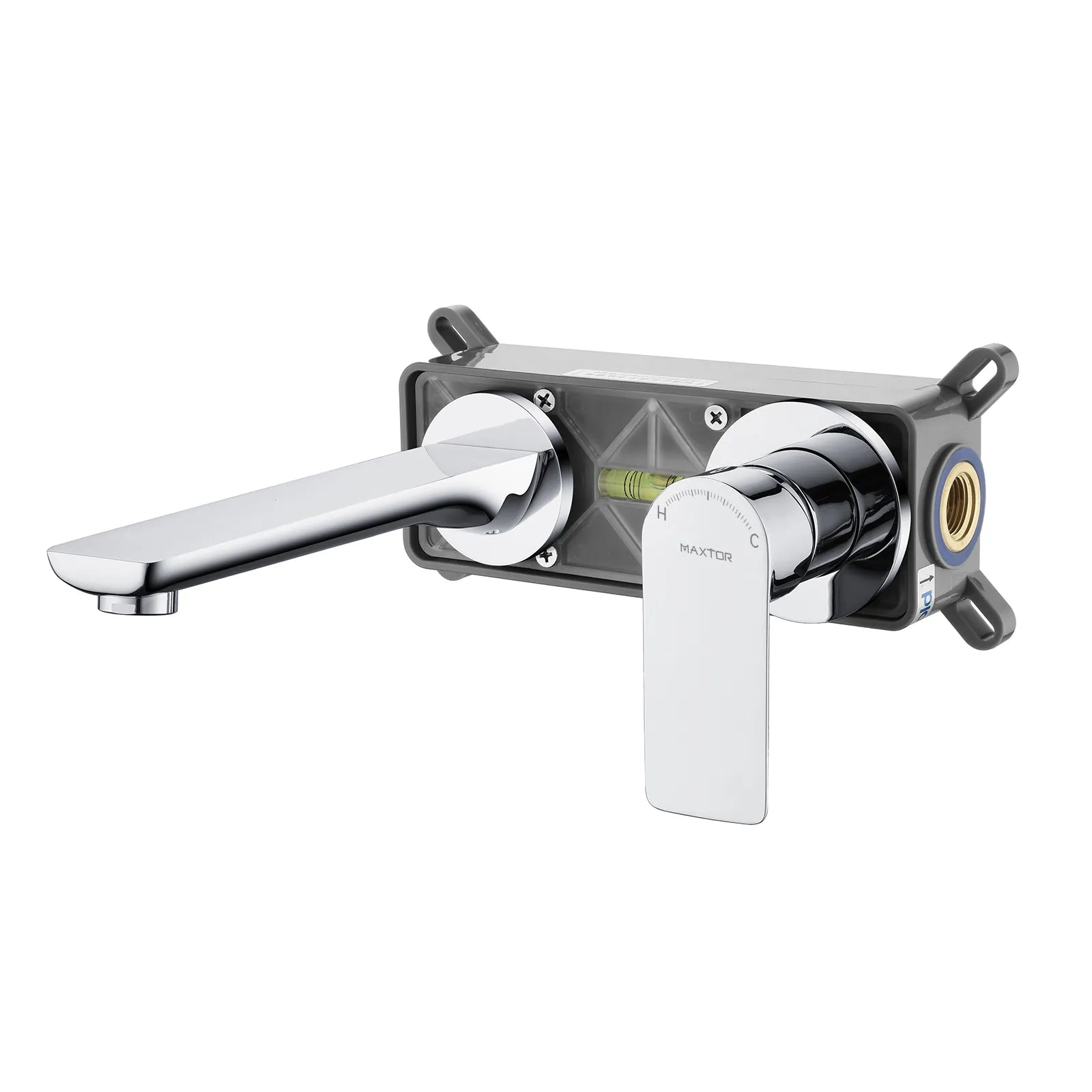 Nile Single Level Wall mounted brass basin faucet-AB003103 Chrome