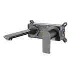 Nile Single Level Wall mounted brass basin faucet-AB003103 Brushed Gun Metal